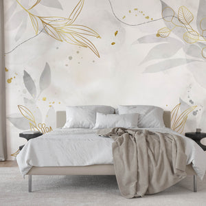 *RASPRODAJA* Elegant Leaves - Zidna Tapeta - Mural 250x85 cm