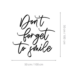 Don't Forget to Smile - Naljepnica za zid