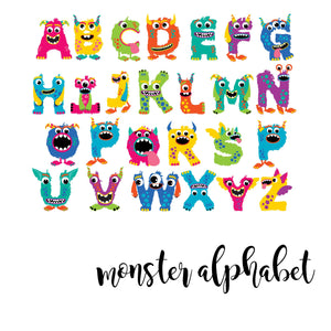 Slova Naljepnice - Monster Alphabet - Dječja Abeceda - Složite Sami Svoje Ime!