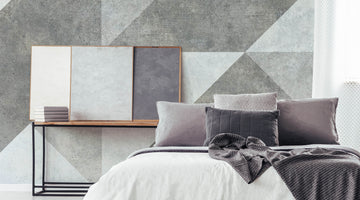 Ususret novom dobu: geometrijske zidne tapete za spavaću sobu