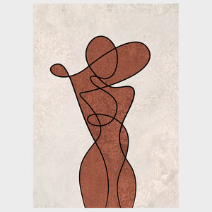 Shape of You Terracotta - Posteri (bez okvira) ili Slike Na Platnu (spremne za na zid)