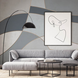 Geometric Elegance - Zidna Tapeta - Mural