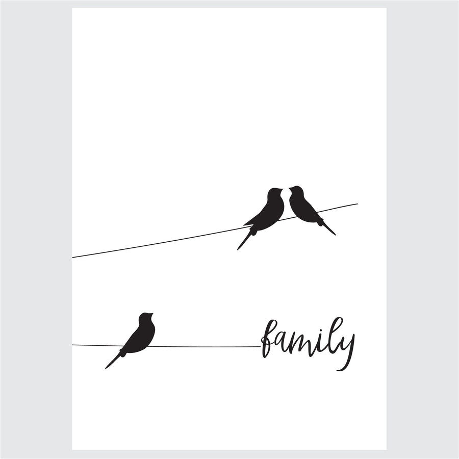 *RASPRODAJA* Bird Family - Posteri (bez okvira) ili Slike Na Platnu (spremne za na zid)