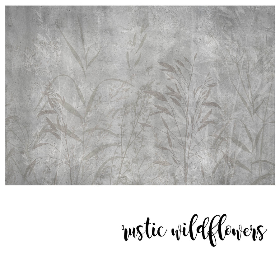 Rustic Wildflowers - Zidna Tapeta - Mural
