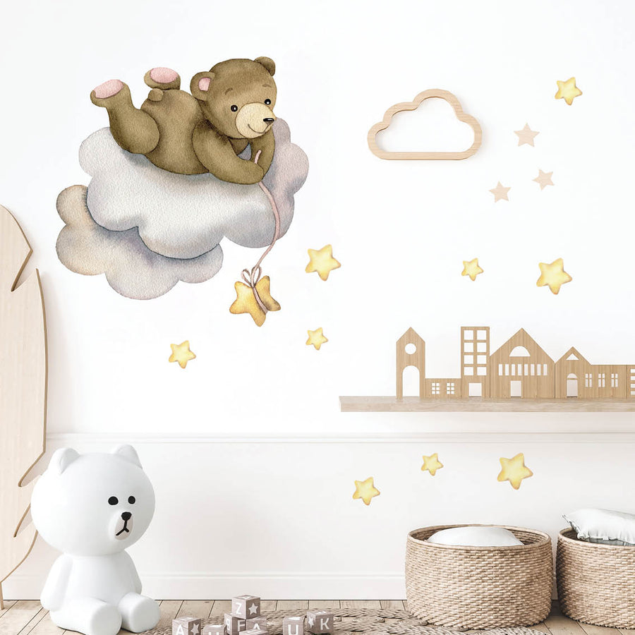 Teddy's Star Adventure @HIAWorkshop® - Naljepnice za zid dječje sobe
