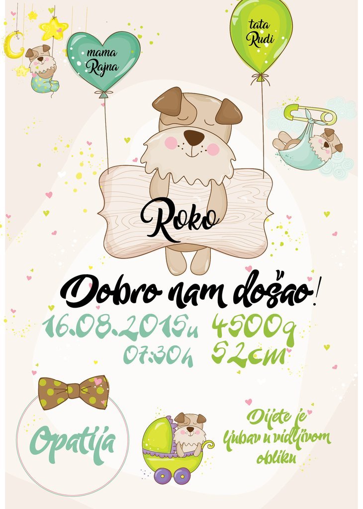 HIA Kids - Doggy Welcome - personalizirana ilustracija