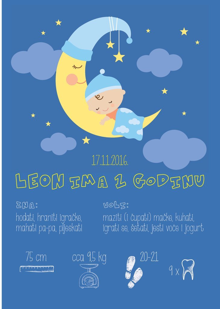 HIA Kids - Blue Moon - personalizirana ilustracija