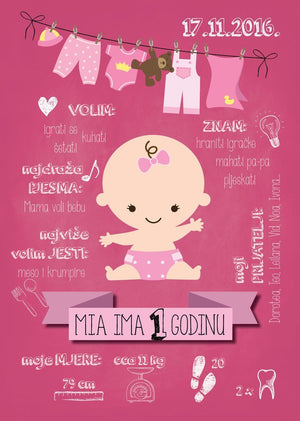 HIA Kids - Little One Pink - personalizirana ilustracija