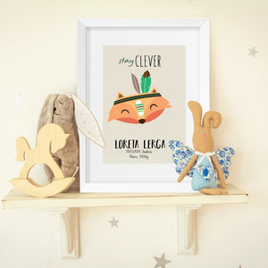 HIA Kids - Stay Clever Foxy - personalizirana ilustracija