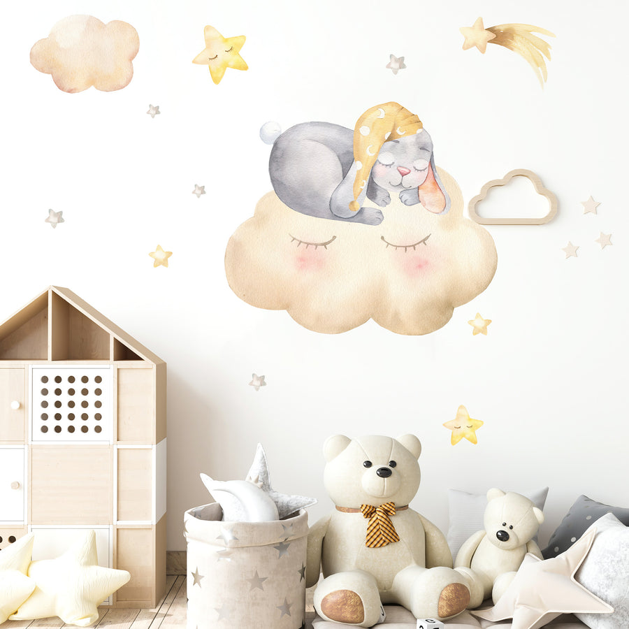 Dreaming Bunny @HIAWorkshop® - Naljepnice za zid dječje sobe
