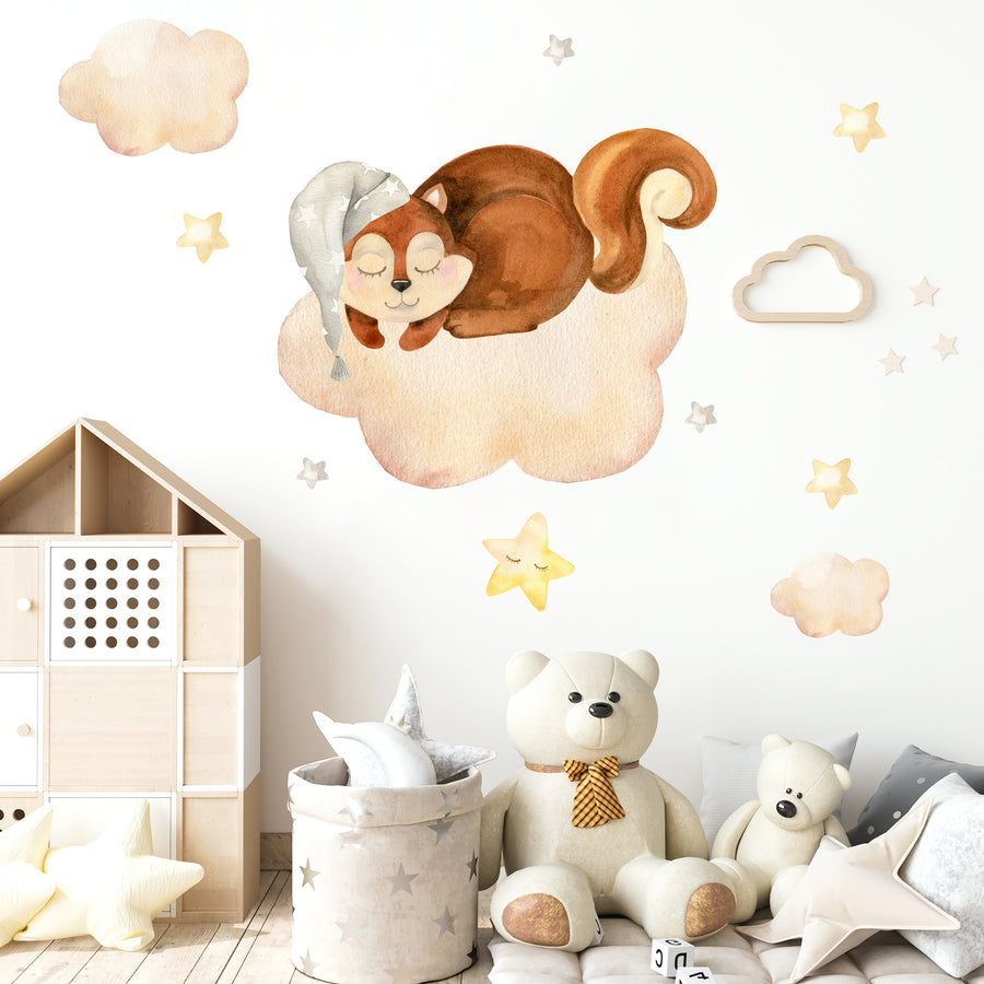 Dreaming Squirrel @HIAWorkshop® - Naljepnice za zid dječje sobe
