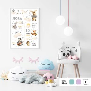 HIA Kids - Neutral Forest Orchestra - personalizirana ilustracija za dječju sobu