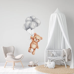 Flying Teddy  - Naljepnica za zid dječje sobe
