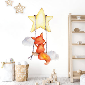 Swinging Star - Naljepnica za zid dječje sobe