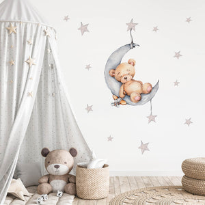 Teddy and the Stars - Naljepnice za zid dječje sobe