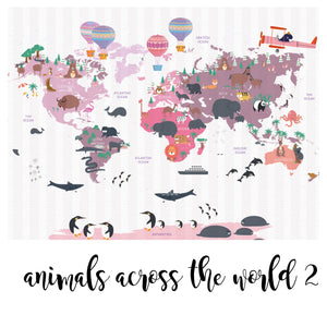 Animals Across The World 2 - Zidna Tapeta - Mural