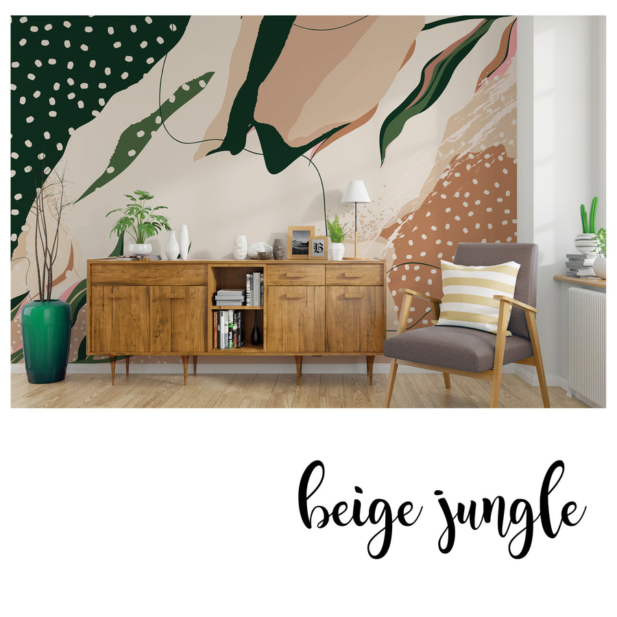 Beige Jungle - Zidna Tapeta - Mural