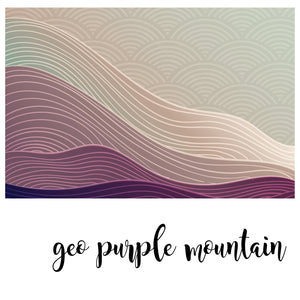 Geo Purple Mountain - Zidna Tapeta - Mural