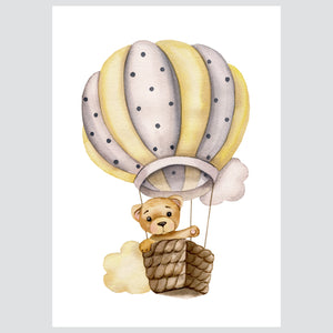 Bear Among the Clouds @HIAWorkshop® - ilustracija za dječju sobu