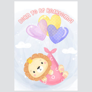 Born to Be a Roarsome Girl  - ilustracija za dječju sobu