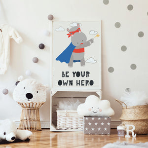 Be Your Own Hero - ilustracija za dječju sobu