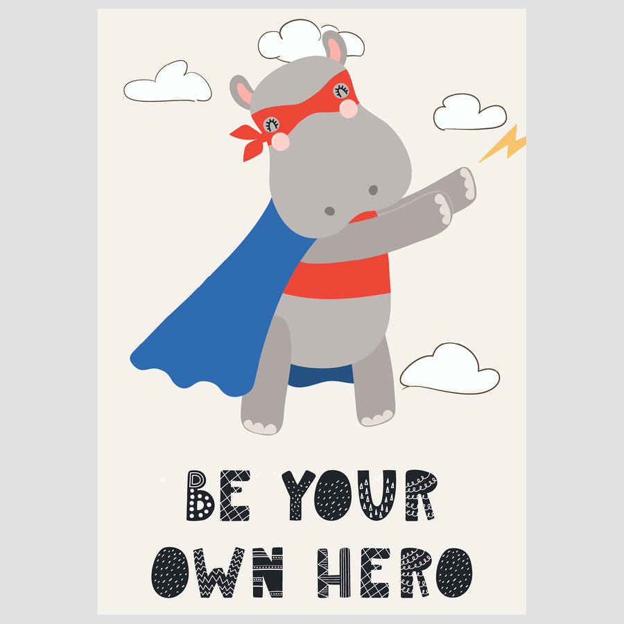 Be Your Own Hero - ilustracija za dječju sobu