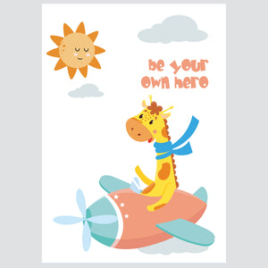 Hero Giraffe - ilustracija za dječju sobu