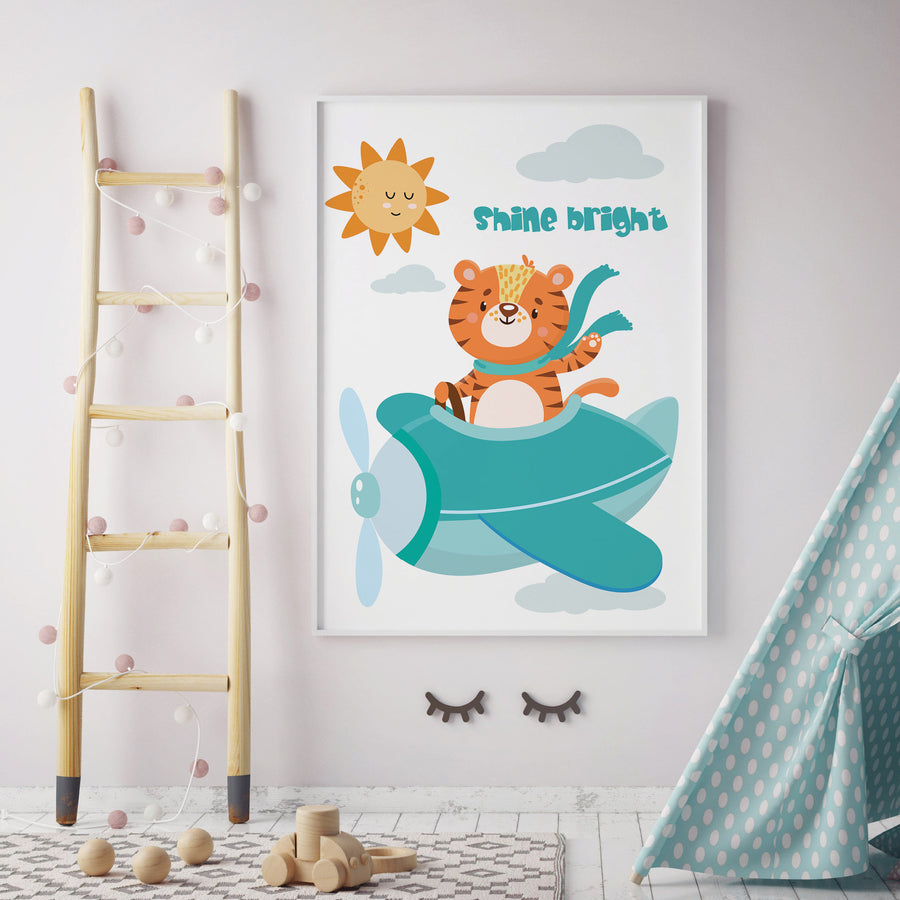 Shining Tiger - ilustracija za dječju sobu
