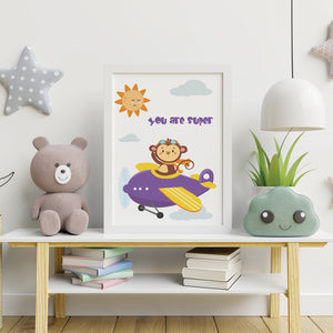 Super Monkey - ilustracija za dječju sobu