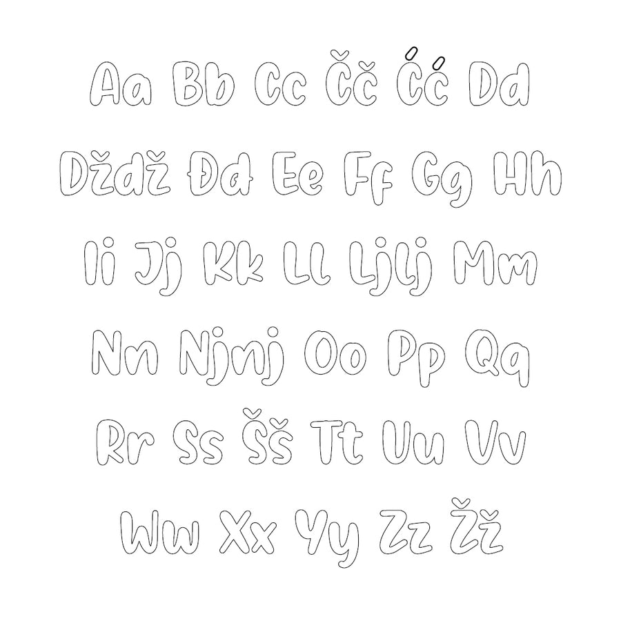 Borna Alphabet - Small - visina 15 cm