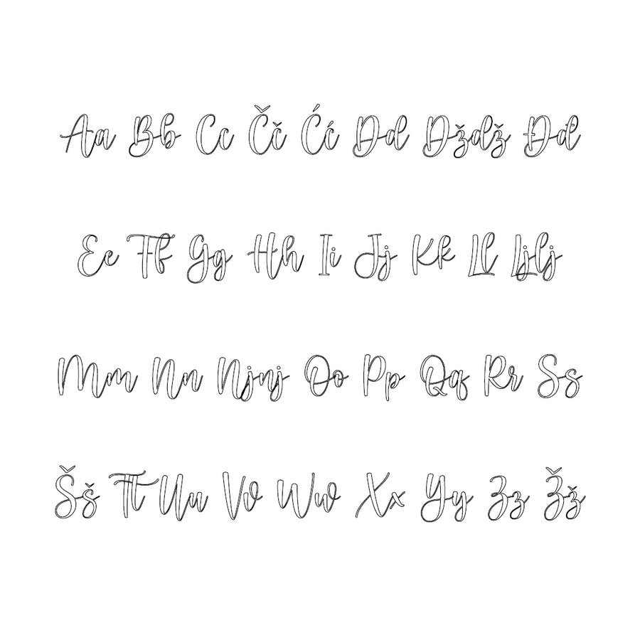 Kristina Alphabet - Small - visina 15 cm
