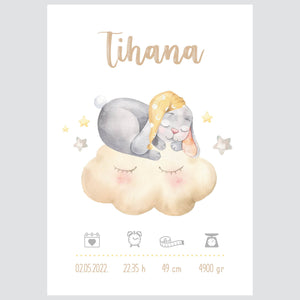 HIA Kids - Dreaming Bunny - personalizirana ilustracija