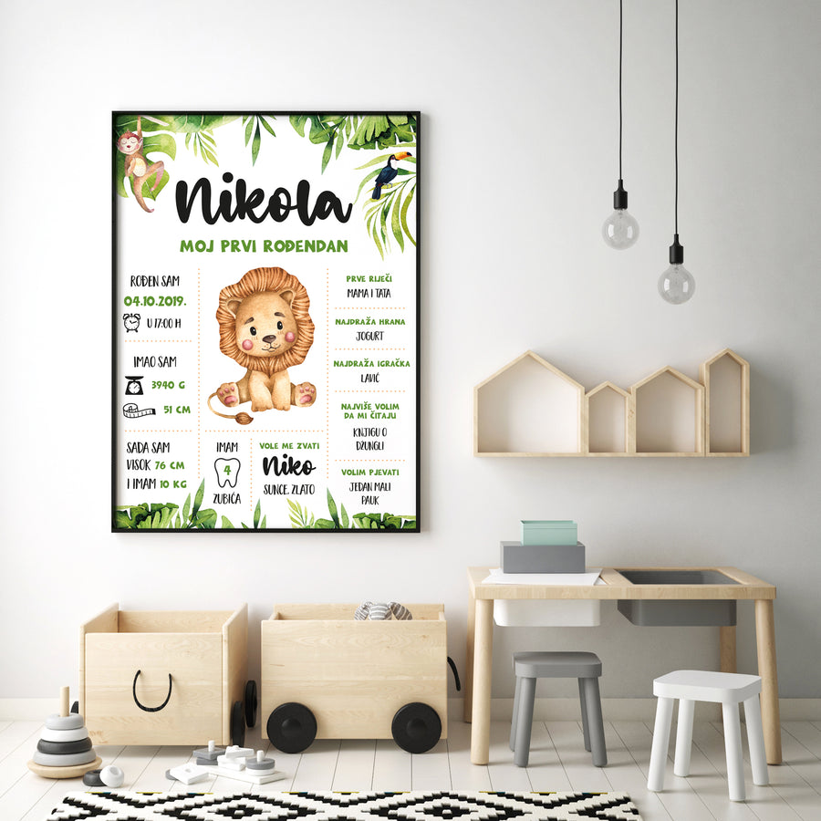 HIA Kids - Brave Lion - personalizirana ilustracija