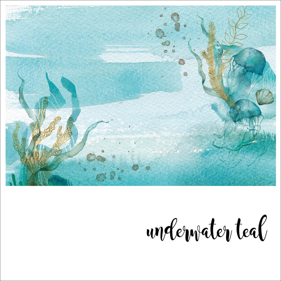 Underwater Teal - Zidna Tapeta - Mural