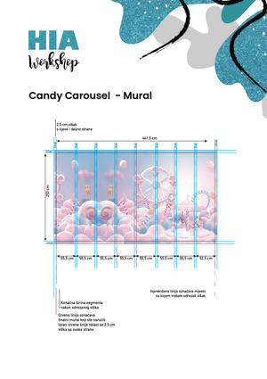*RASPRODAJA* Candy Carousel - Zidna Tapeta - 441,50x253 cm