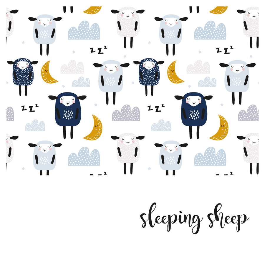 Zidna Tapeta Za Dječju Sobu - Pattern - Sleeping Sheeps Zidna Tapeta Za Dječju Sobu - Pattern