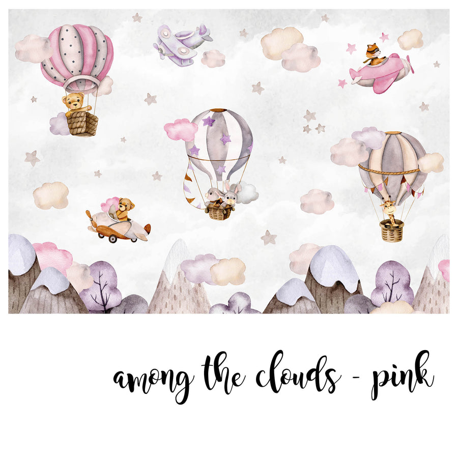 Among the Clouds - Pink @HIAWorkshop® - Zidna Tapeta - Mural