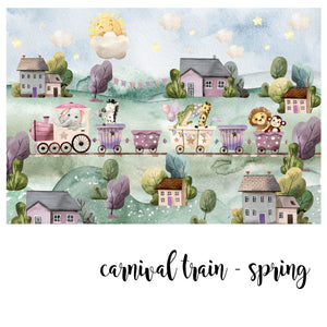 Spring Carnival Train @HIAWorkshop® - Zidna Tapeta - Mural