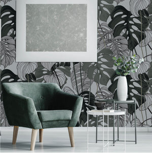 *RASPRODAJA* Grey Botanics - Zidna tapeta (300x300 cm)