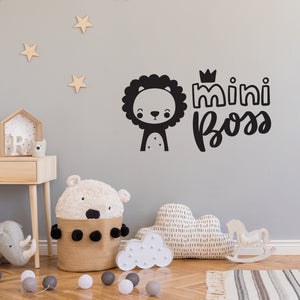 Mini Boss Lion - Naljepnica za zid dječje sobe