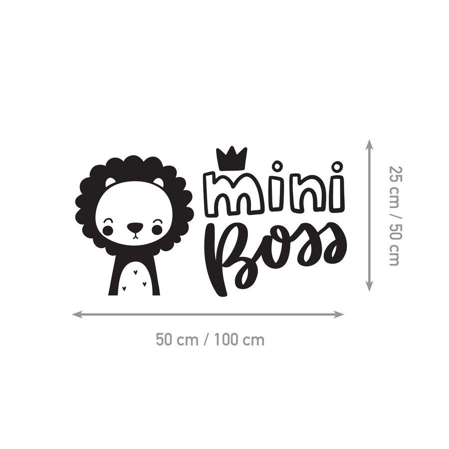 Mini Boss Lion - Naljepnica za zid dječje sobe