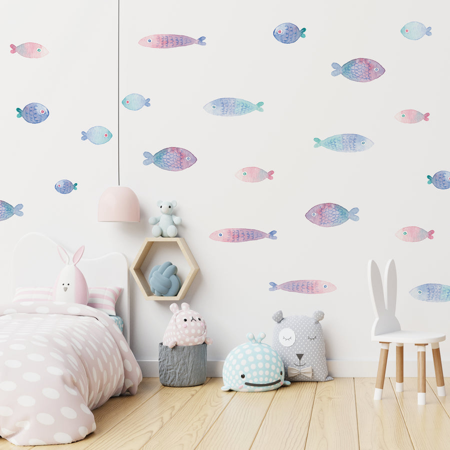 Happy Fish - Naljepnice za zid dječje sobe
