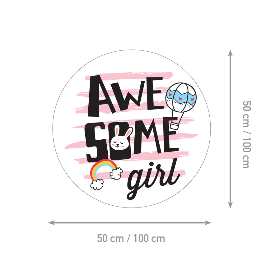 Awesome Girl - Naljepnica za zid dječje sobe