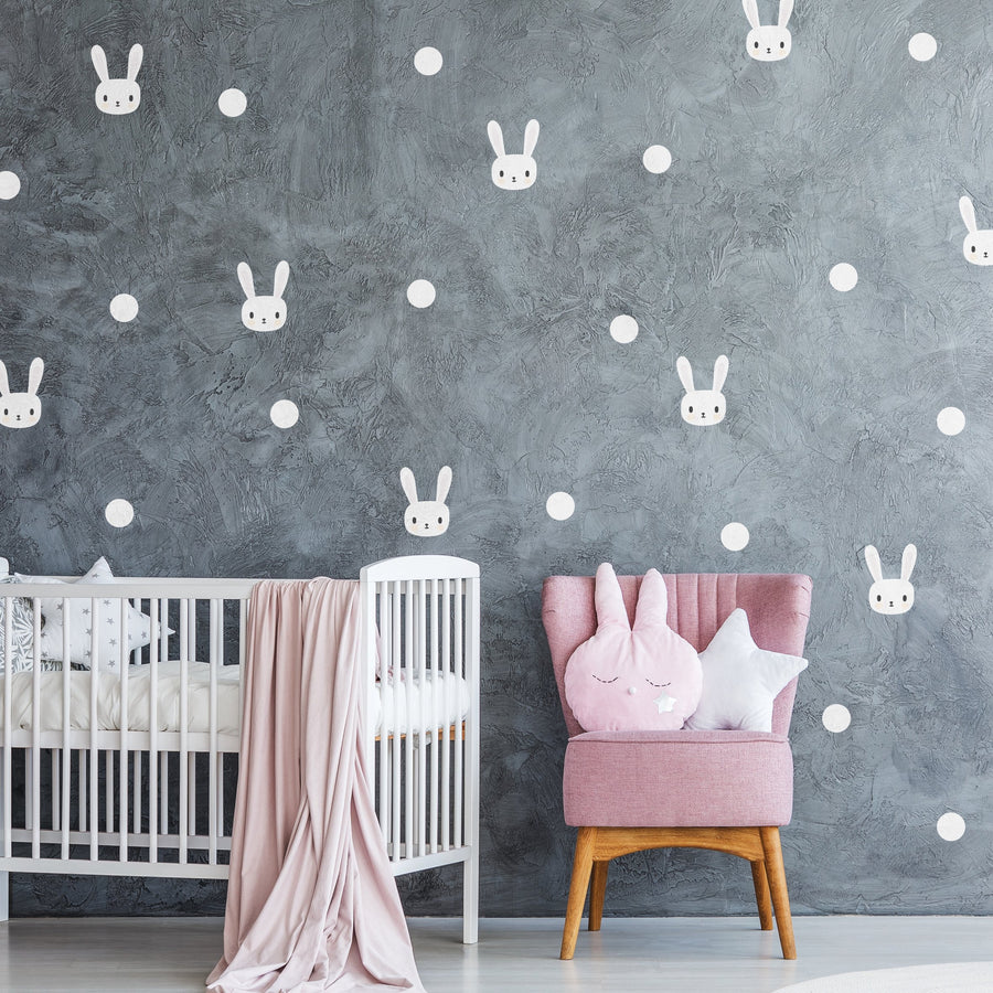 Dots & Bunnies - Naljepnice za zid dječje sobe