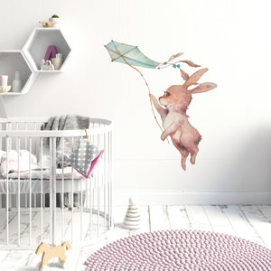 Rabbit Kite - Naljepnica za zid dječje sobe