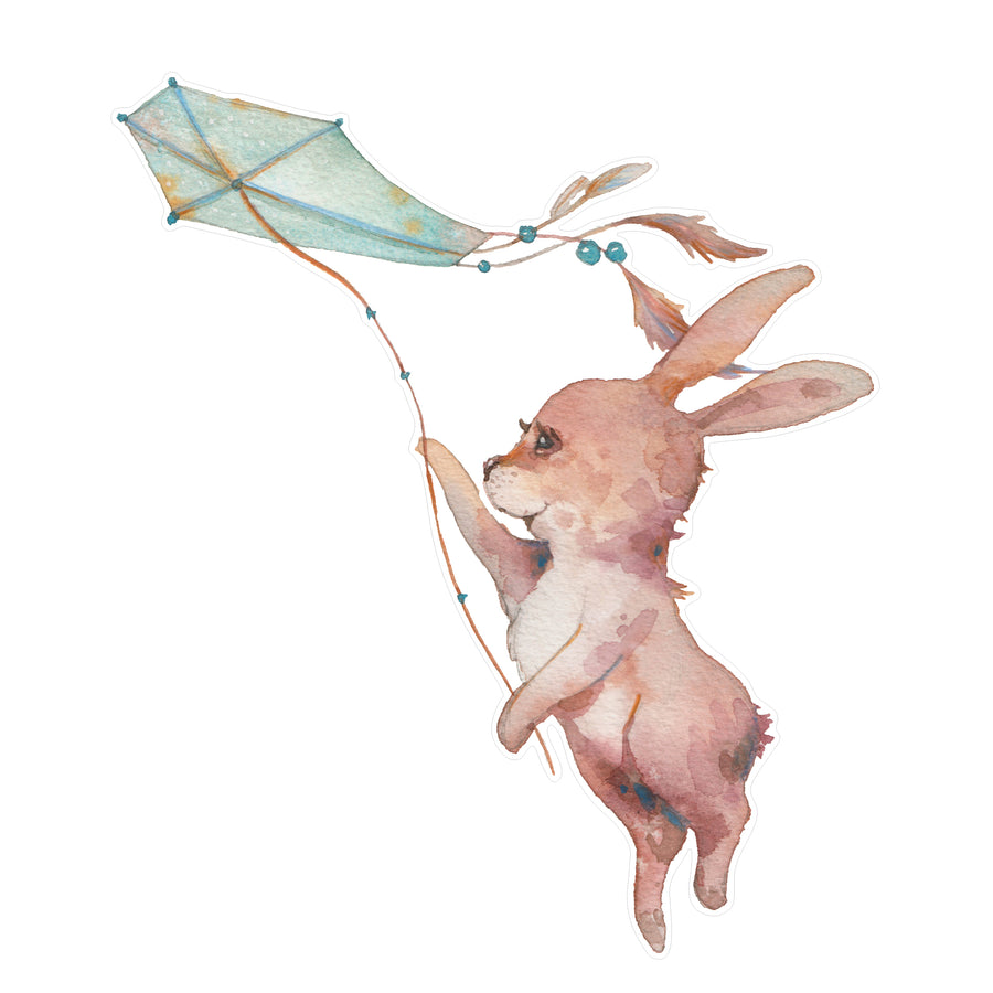 Rabbit Kite - Naljepnica za zid dječje sobe