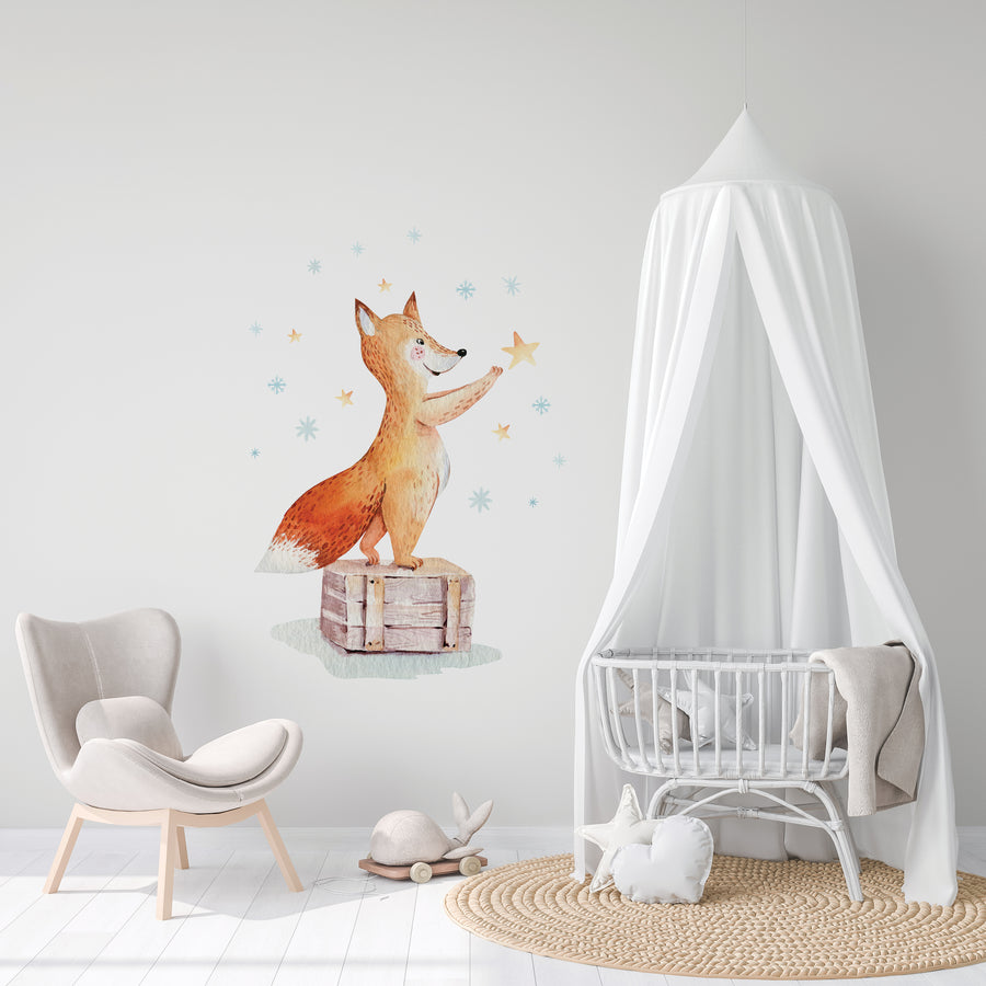 Friendly Fox - Naljepnica za zid dječje sobe