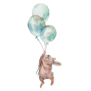 Rabbit Balloons - Naljepnica za zid dječje sobe