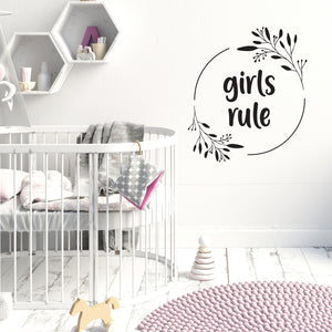 Girls Rule - Naljepnica za zid dječje sobe