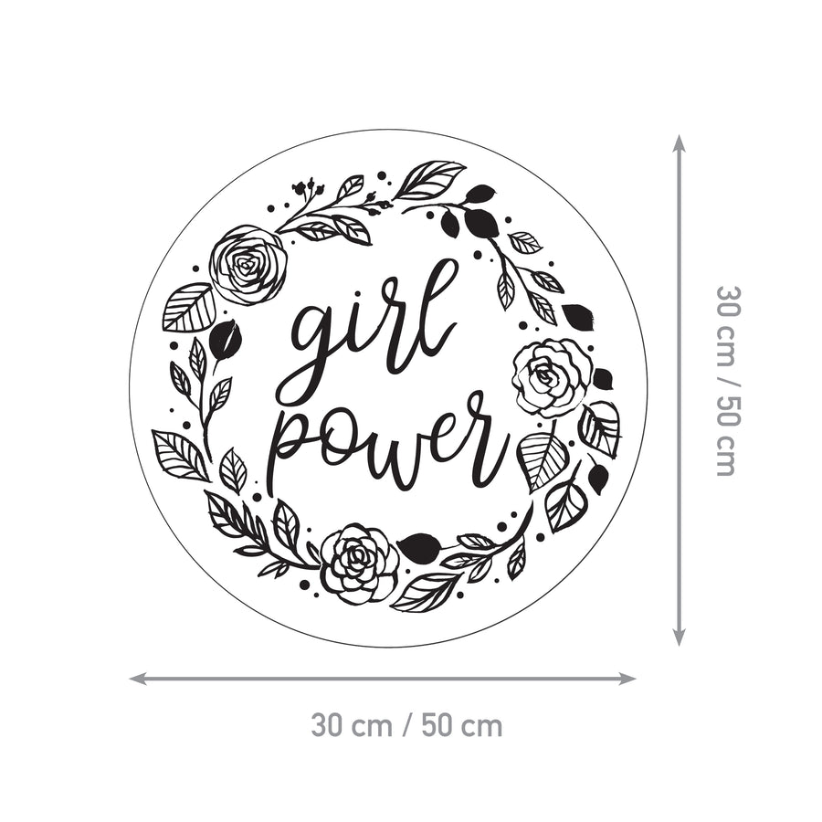 Girl Power Garland - Naljepnica za zid dječje sobe